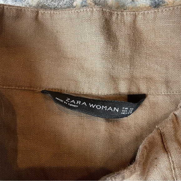 Zara Brown High-Collar Jacket - Picture 4 of 4